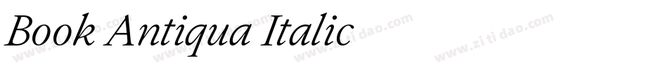 Book Antiqua Italic字体转换